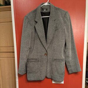 Joseph London Blazer Made in France Single Button Wool Blend Gray Blazer